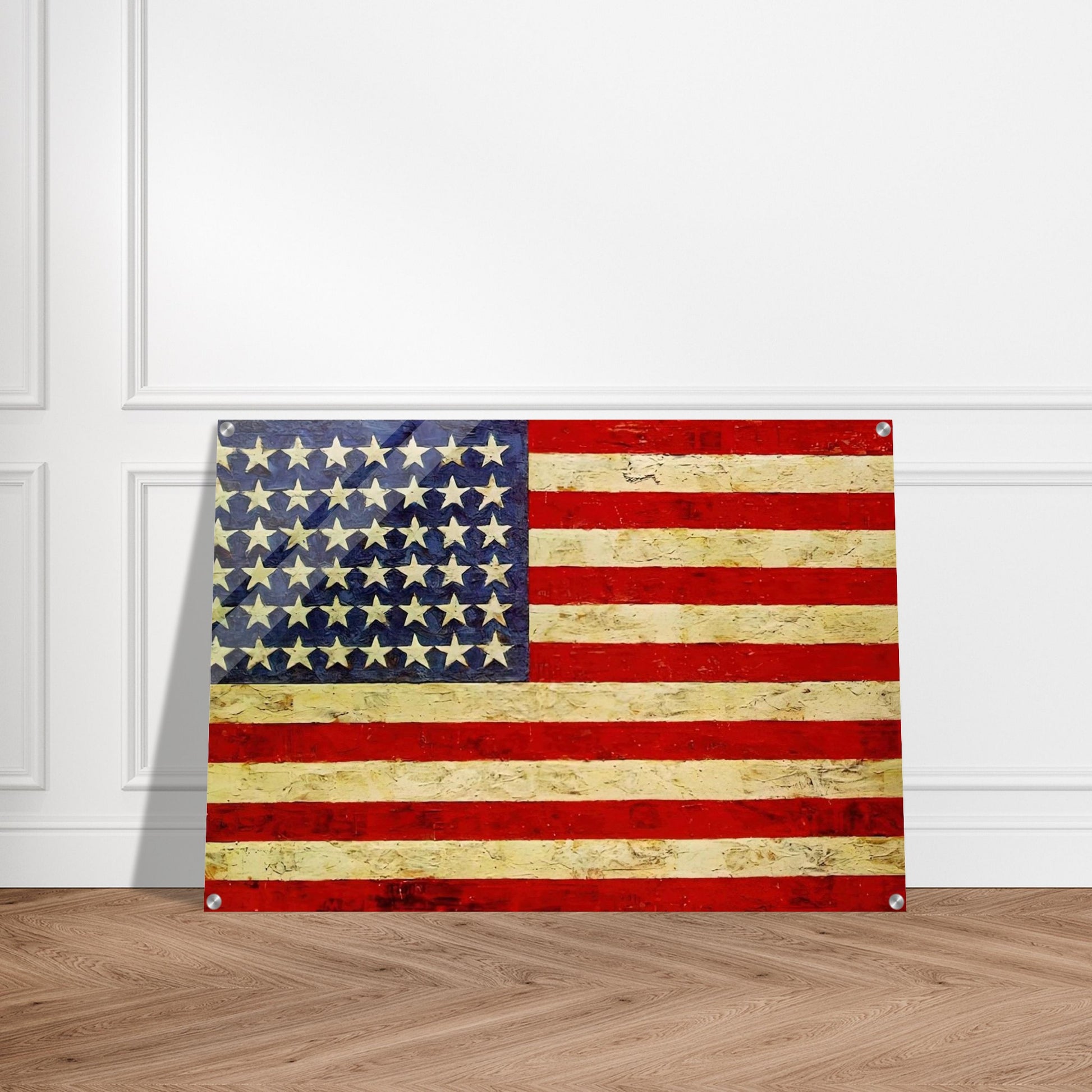 FLAG - Jasper Johns Acrylic Print - 70x100 cm / 28x40″ inches