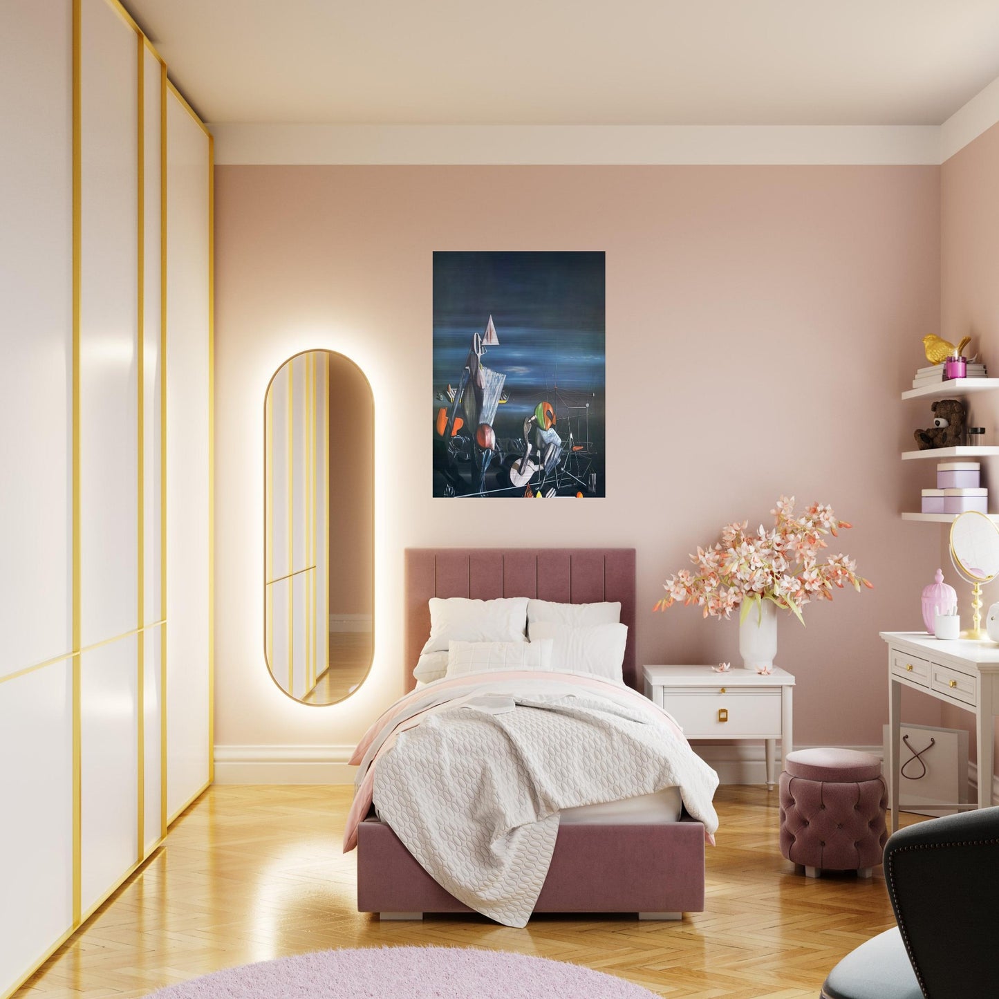 Slowly Toward The North - Yves Tanguy Brushed Aluminum Print - 70x100 cm / 28x40 inches | Yves Tanguy Aluminum Print | Yves Tanguy Prints