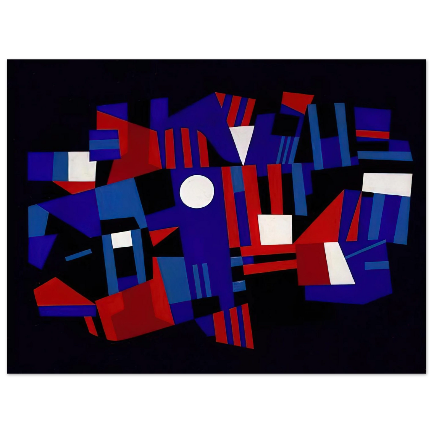 Ad Reinhardt - Red and Blue Composition - 1941  75x100 cm / 30x40inches Fine Art Poster