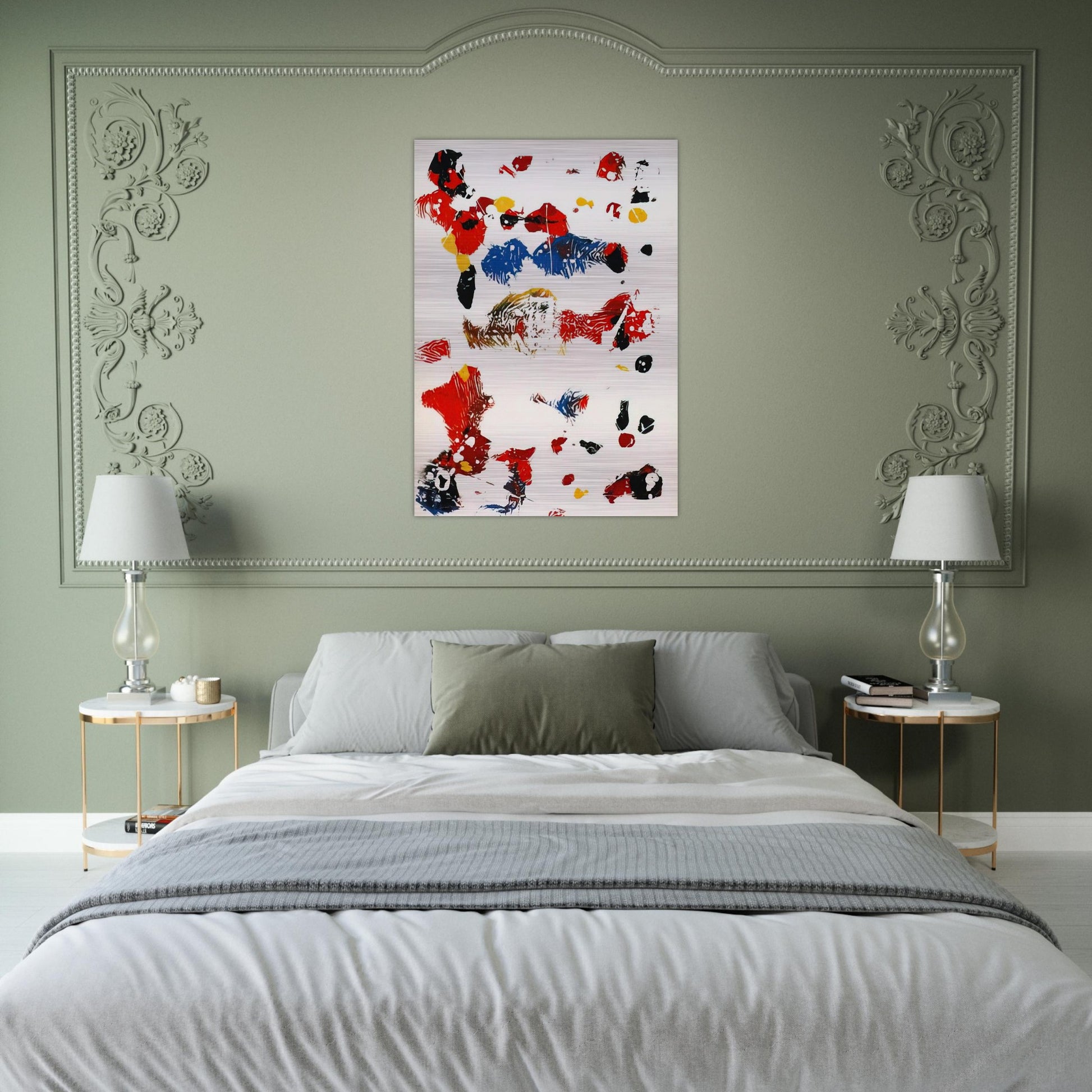Untitled  SF27S  - Sam Francis Brushed Aluminum Print - 70x100 cm / 28x40 inches | Sam Francis Aluminum Print | Sam Francis Prints