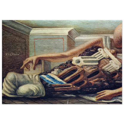 ARCHAEOLOGIST - Giorgio de Chirico Brushed Aluminum Print - 70x100 cm / 28x40 inches | Giorgio de Chirico Aluminum Print | Giorgio de Chirico Prints