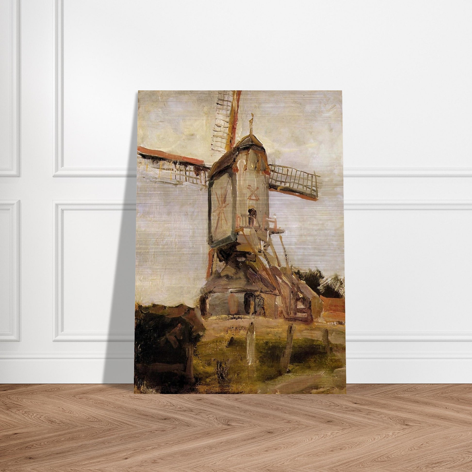 Mill of Heeswijk Sun - Piet Mondrian Brushed Aluminum Print - 70x100 cm / 28x40 inches | Piet Mondrian Aluminum Print | Piet Mondrian Prints