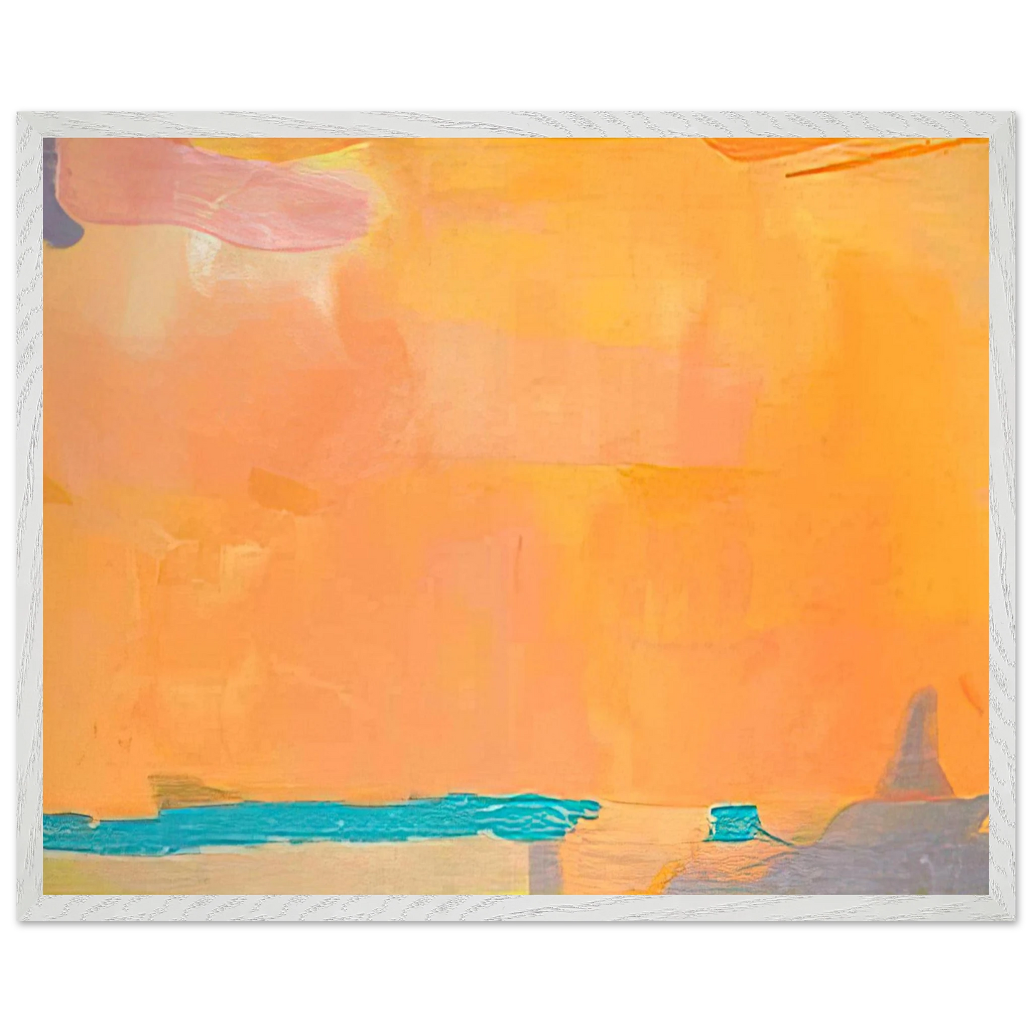 Helen Frankenthaler - Royal Fireworks - 1975 Wall art - A2 (42 x 59.4  cm) - Premium Wooden Framed Poster With Fine Art Paper-canvas - Black frame