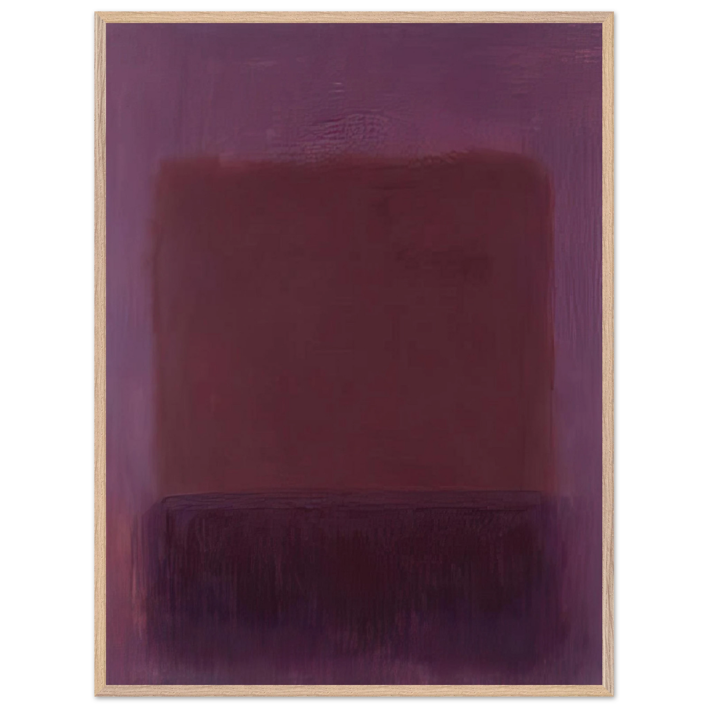 Mark Rothko - Purple Brown - 1957 Wall Art - 60x80 cm / 24x32 inches - Premium Wooden Framed Poster With Fine Art Paper - Black frame