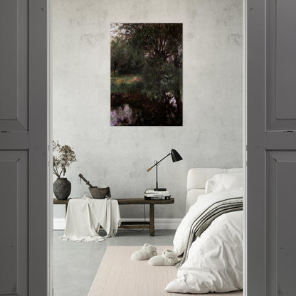 A Backwater at Wargrave - John Singer Sargent Brushed Aluminum Print - 70x100 cm / 28x40 inches | John Singer Sargent Aluminum Print | John Singer Sargent Prints