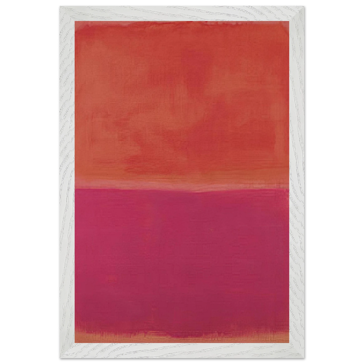 Mark Rothko - No. 3 - 1967 Wall Art - 60x80 cm / 24x32 inches - Premium Wooden Framed Poster With Fine Art Paper - White frame