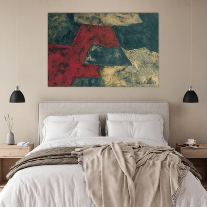 Composition - 1958 - Serge Poliakoff Art Prints - 100x150 cm / 40x60″ inches | Serge Poliakoff Poster | Serge Poliakoff Prints
