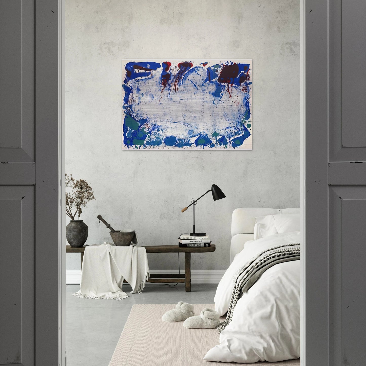 Happy Death Stone - Sam Francis Brushed Aluminum Print - 70x100 cm / 28x40 inches | Sam Francis Aluminum Print | Sam Francis Prints