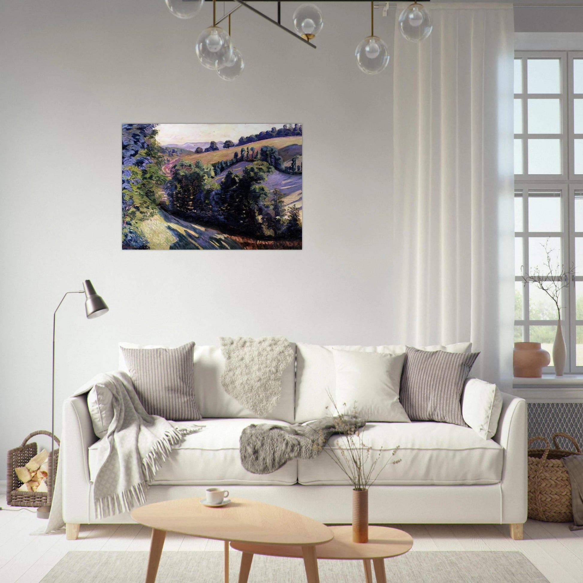 Landscape at Pontgibaud - Armand Guillaumin Brushed Aluminum Print - 70x100 cm / 28x40 inches | Armand Guillaumin Aluminum Print | Armand Guillaumin Prints