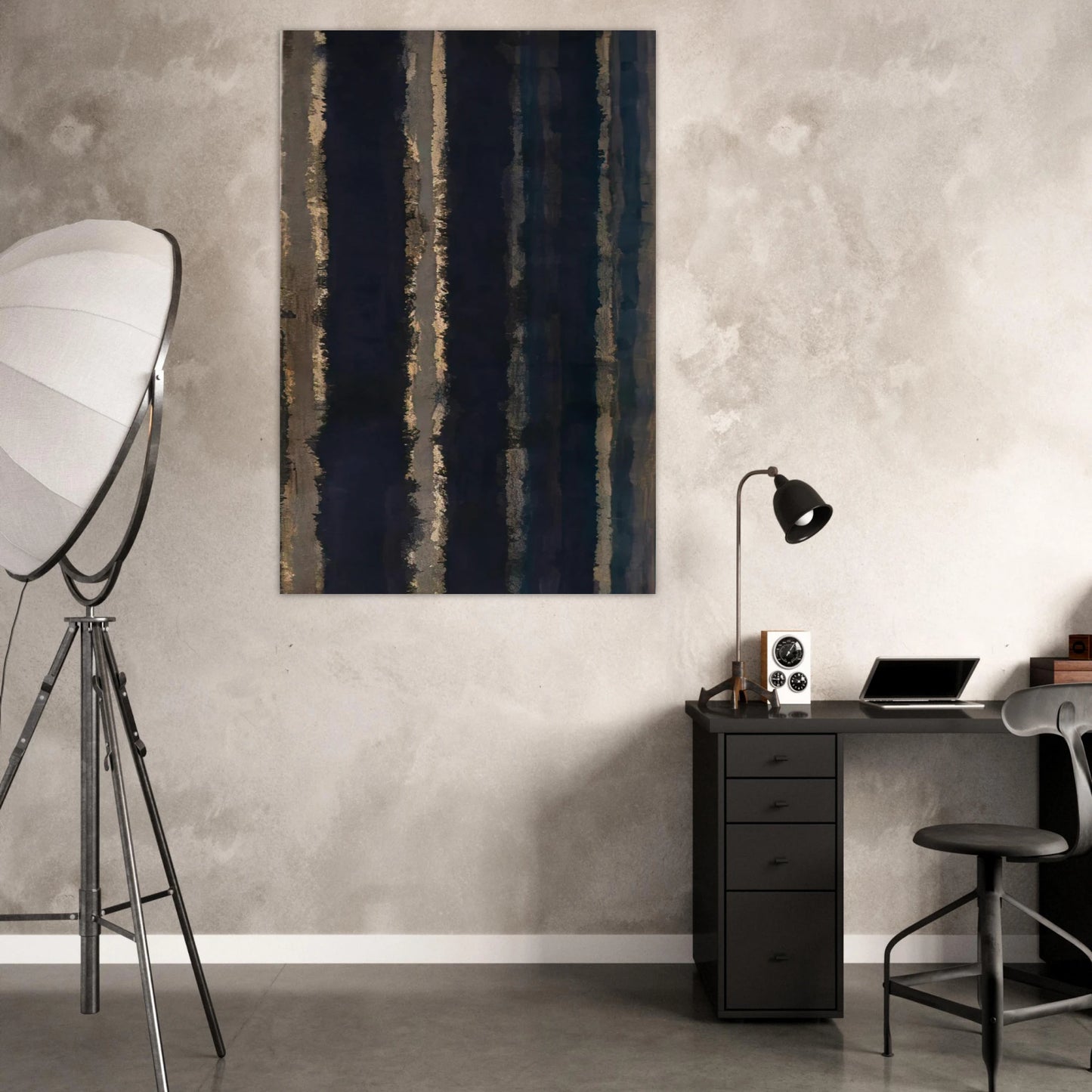 Burnt Umber and Ultramarine - 1978 - Yun Hyong-keun Art Prints - 100x150 cm / 40x60″ inches | Yun Hyong-keun Poster | Yun Hyong-keun Prints
