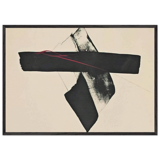 Sound - Abstract Expressionism - Toko Shinoda 70x100 cm / 28x40 inches Framed Art Print – Black Wooden Frame
