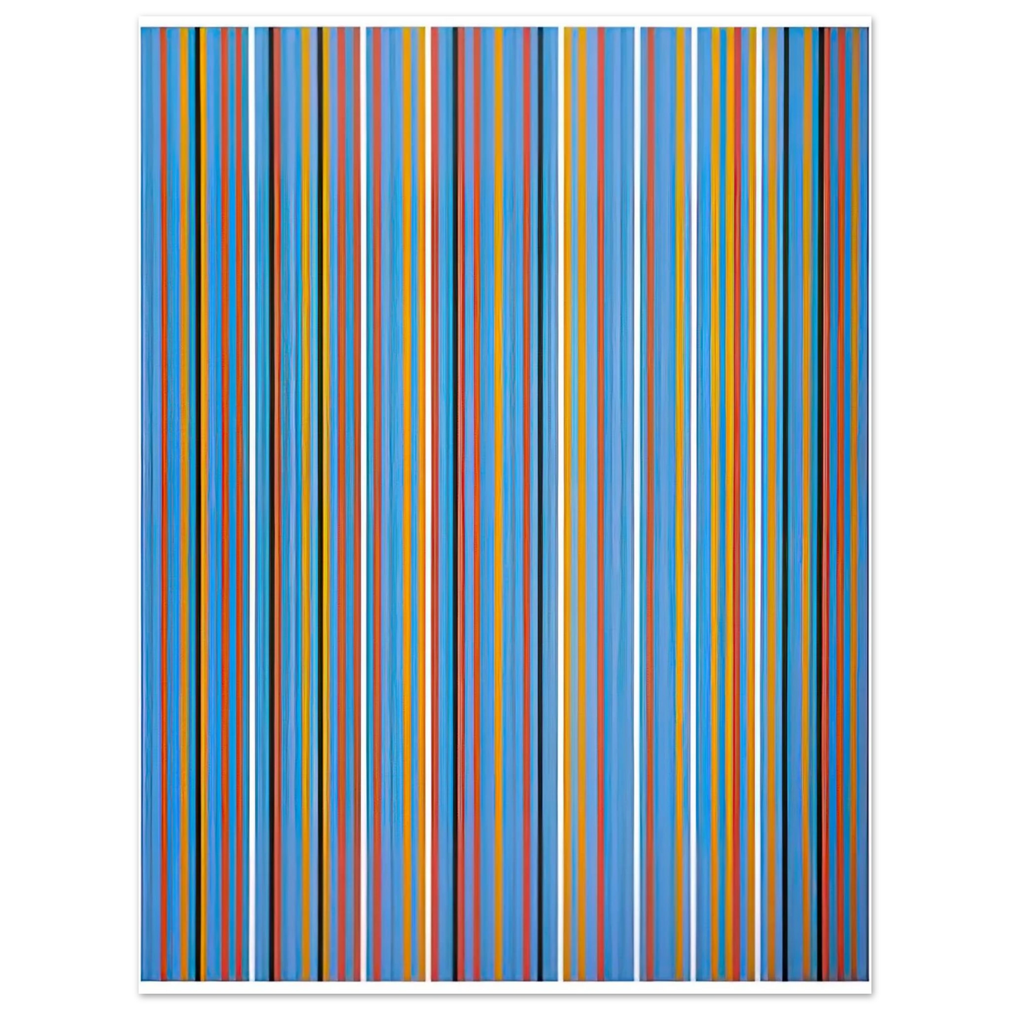 Bridget Riley - BIG BLUE 1982  75x100 cm / 30x40inches Fine Art Poster