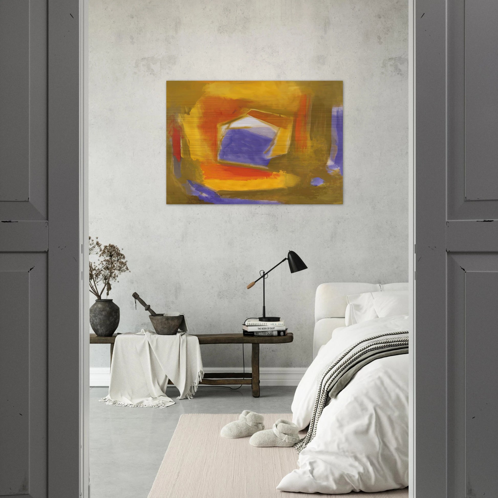 UNTITLED 1990 - Esteban Vicente Brushed Aluminum Print - 70x100 cm / 28x40 inches | Esteban Vicente Aluminum Print | Esteban Vicente Prints