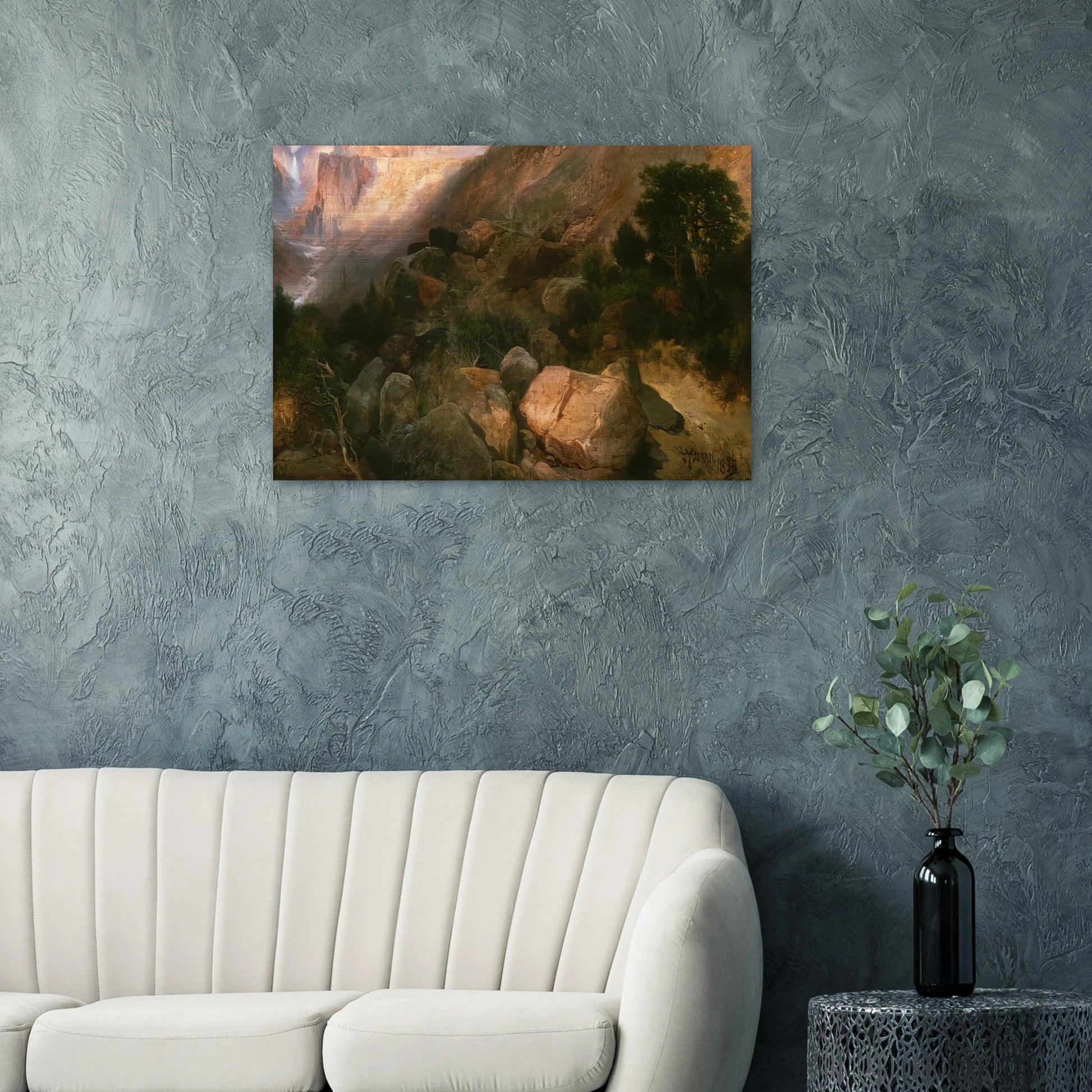 Golden Gate Yellowstone National Park - Thomas Moran Brushed Aluminum Print - 70x100 cm / 28x40 inches | Thomas Moran Aluminum Print | Thomas Moran Prints