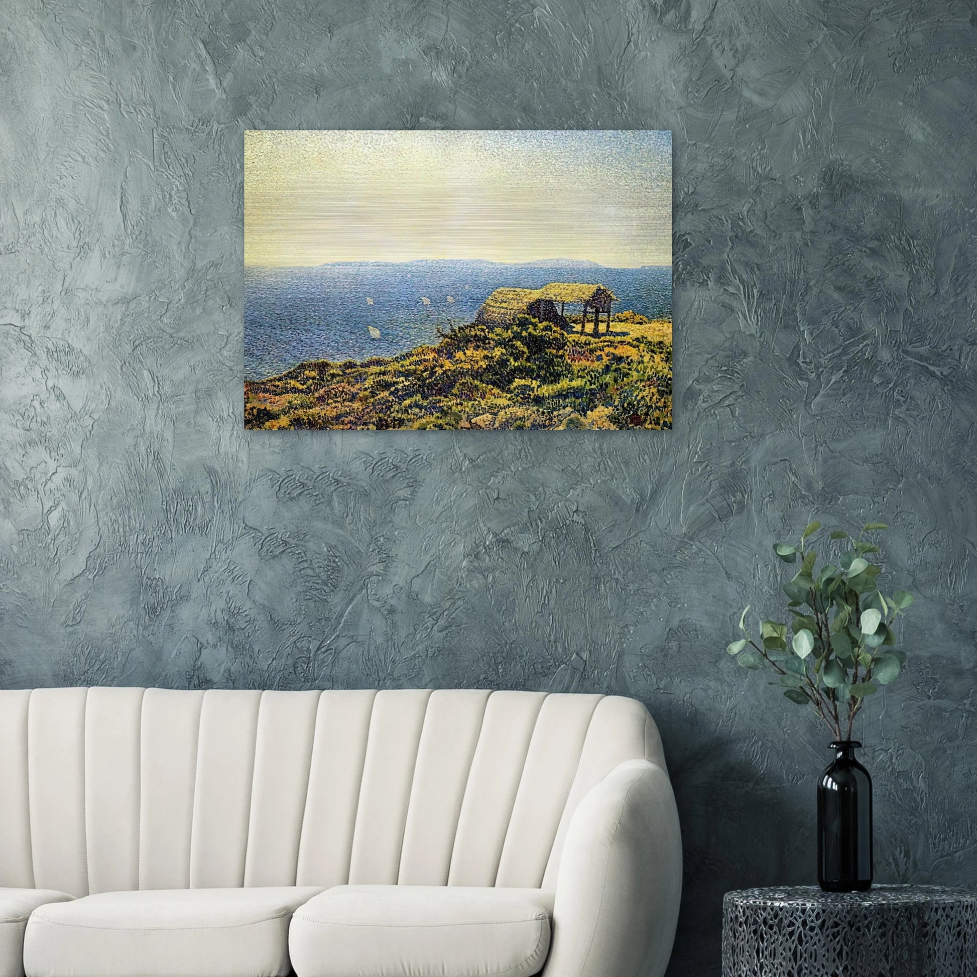 LEVANT ISLE - Theo van Rysselberghe Brushed Aluminum Print - 70x100 cm / 28x40 inches | Theo van Rysselberghe Aluminum Print | Theo van Rysselberghe Prints