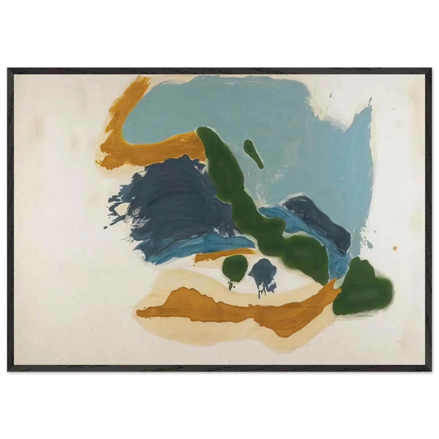 Helen Frankenthaler - Tuscany - 1963 Wall art - 60x80 cm / 24x32 Inches - Premium Wooden Framed Poster With Fine Art Paper - Black frame