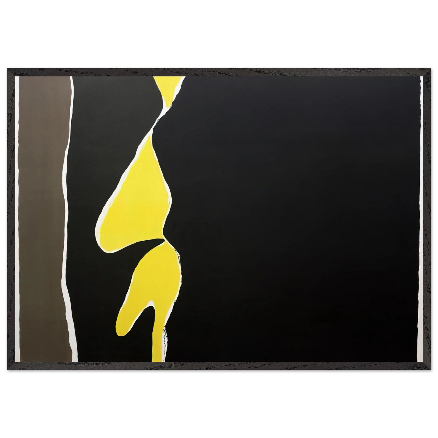 Hommage to the First Monk Immolating Himself in Saigon - 1966 - Adja Yunkers 70x100 cm / 28x40 inches Framed Art Print – Black Wooden Frame