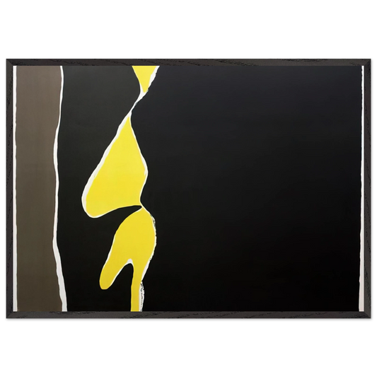 Hommage to the First Monk Immolating Himself in Saigon - 1966 - Adja Yunkers 70x100 cm / 28x40 inches Framed Art Print – Black Wooden Frame