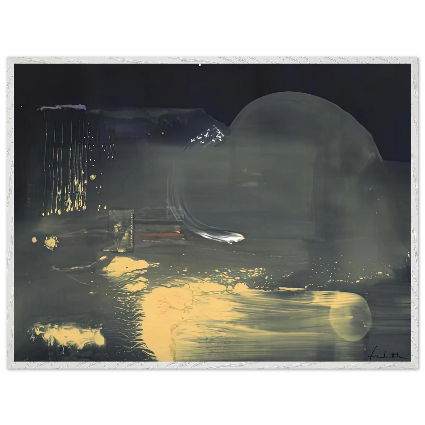 Helen Frankenthaler - Spellbound, 1991- Wall Art - 60x80 cm / 24x32 inches - Premium Wooden Framed Poster With Fine Art Paper-canvas - White frame