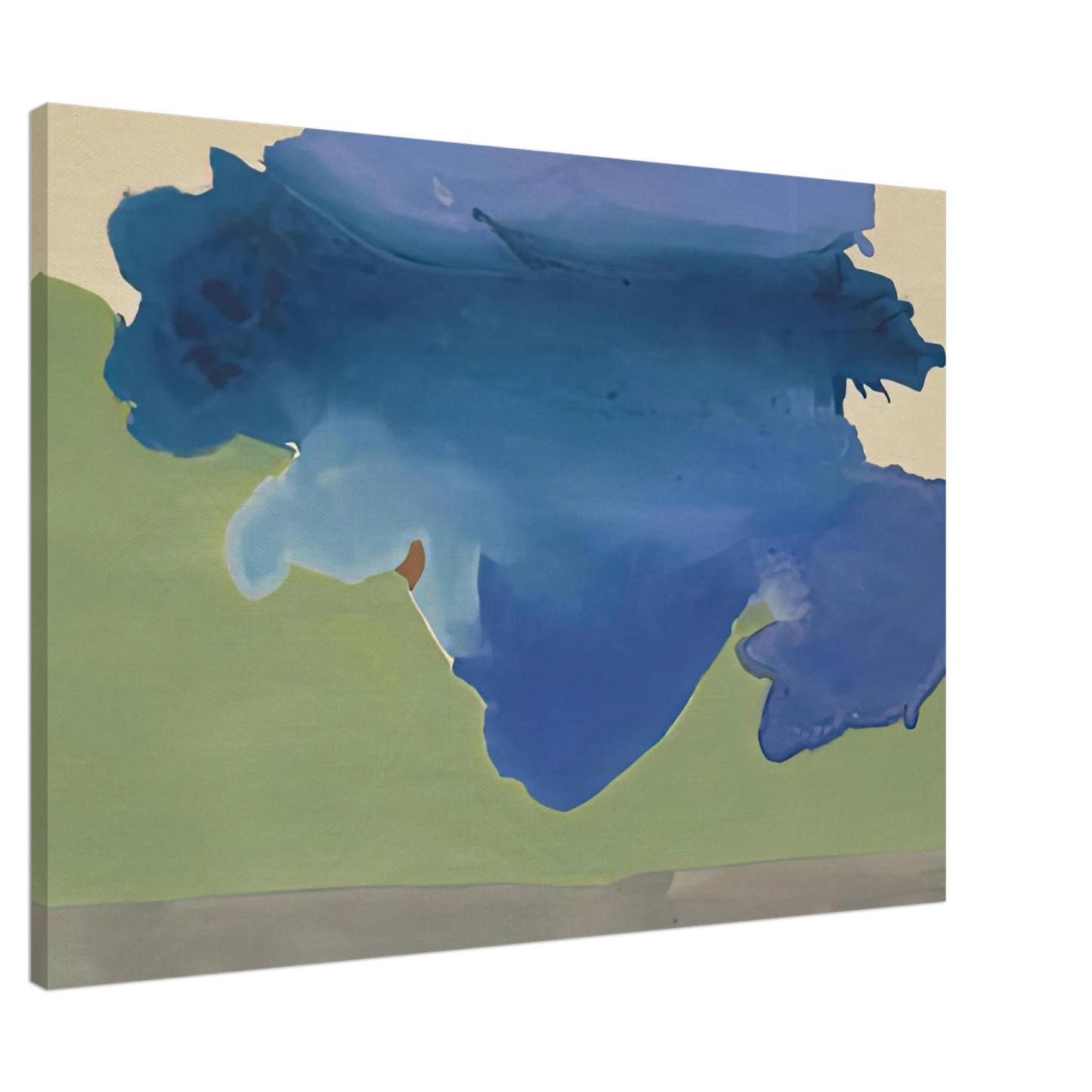 Helen Frankenthaler - The Bay, 1963- Wall Art - 21x29.7 cm / 8x12" - Premium Wooden Framed Poster With Fine Art Paper-canvas - Black frame