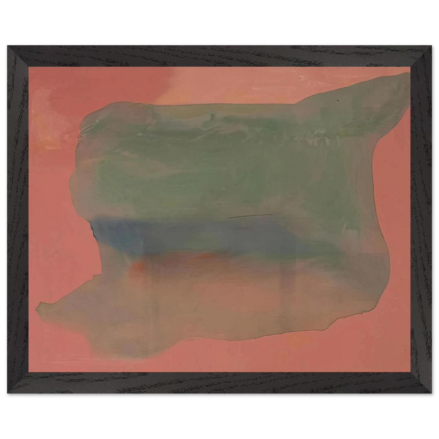 Helen Frankenthaler - Yearning - 1973 Wall art - 15x20 cm / 6x8 inches - Premium Wooden Framed Poster With Fine Art Paper-canvas - Black frame