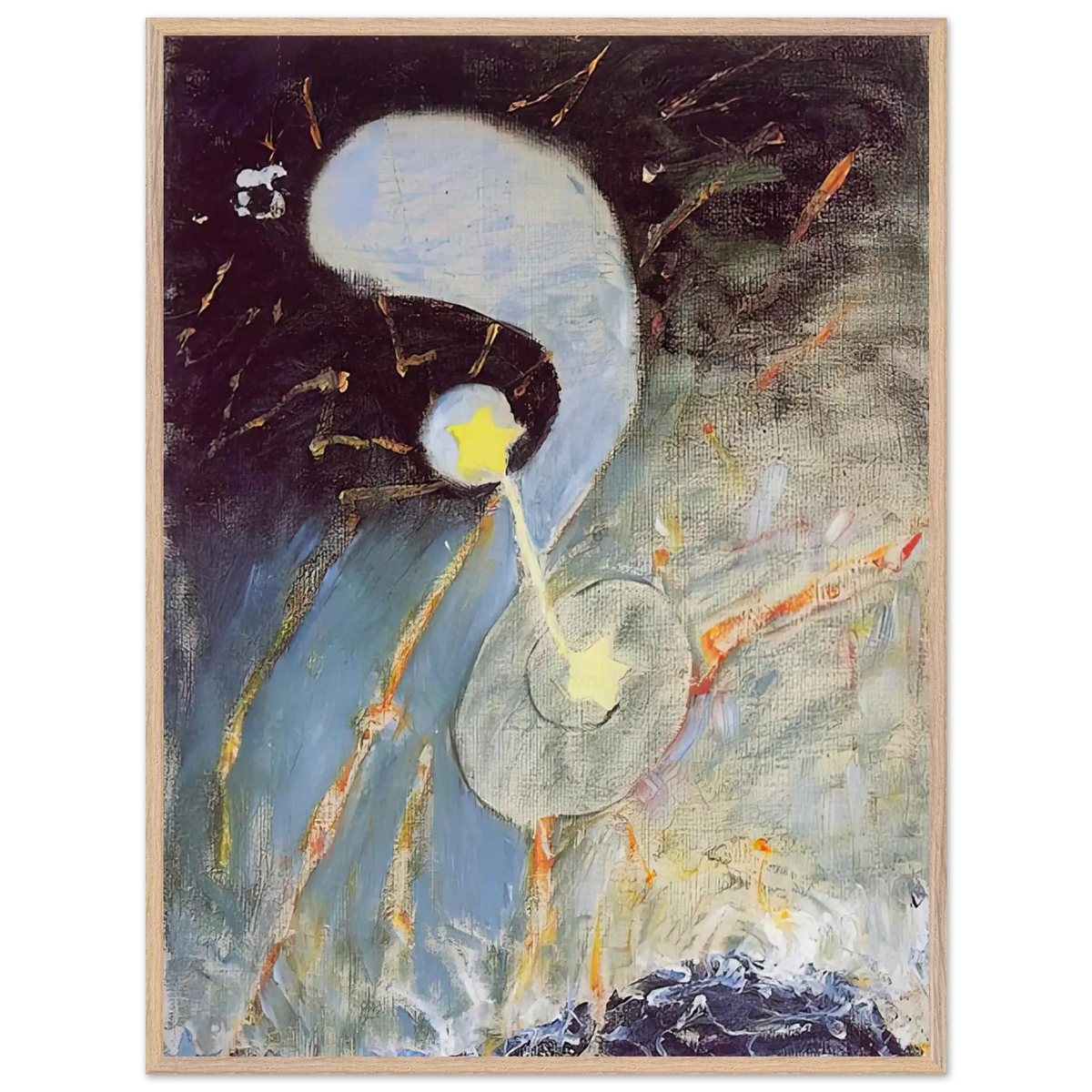 Hilma af Klint - CHAOS NR 2 1906 Wall art - 30x40 cm / 12x16 Inches - Premium Wooden Framed Poster With Fine Art Paper - Wood frame