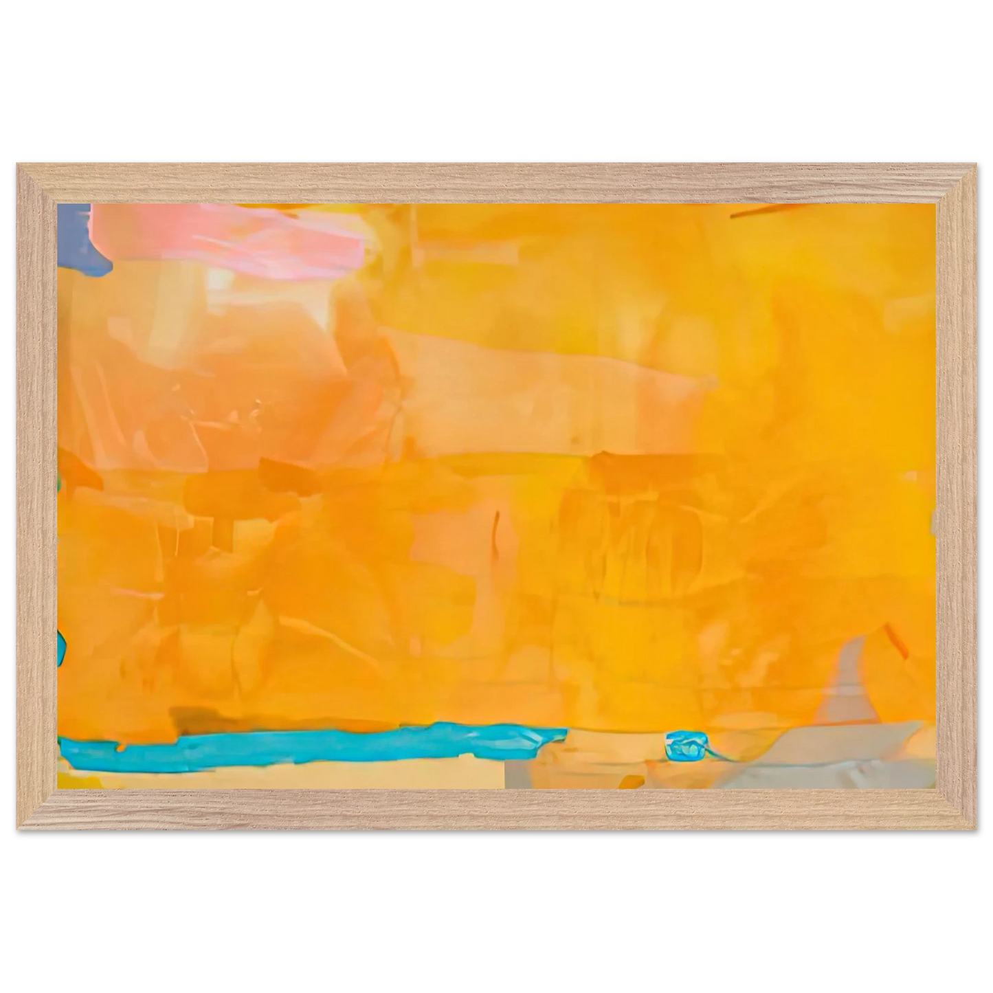Helen Frankenthaler - Royal Fireworks, 1975- Wall Art - 21x29.7 cm / 8x12" - Premium Wooden Framed Poster With Fine Art Paper-canvas - Wood frame