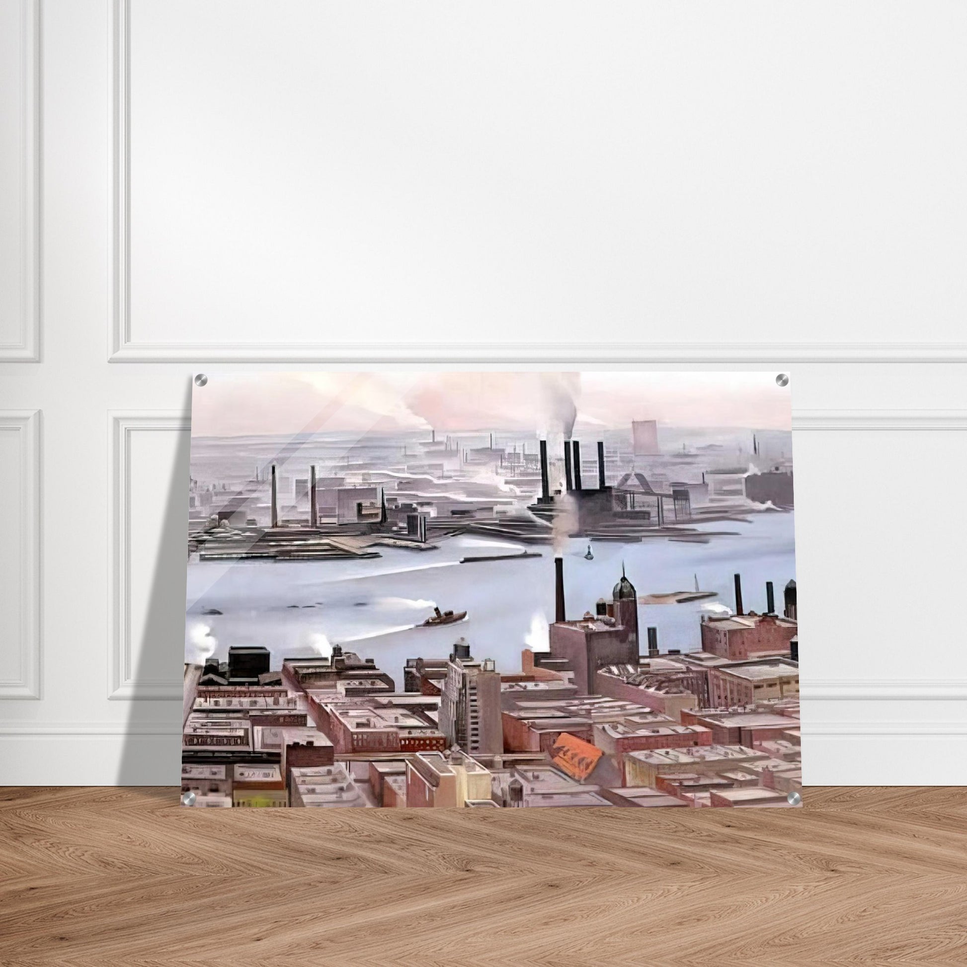 East River from the Thirtieth Story of the Shelton Hotel - Georgia O'Keeffe Acrylic Print - 70x100 cm / 28x40″ inches