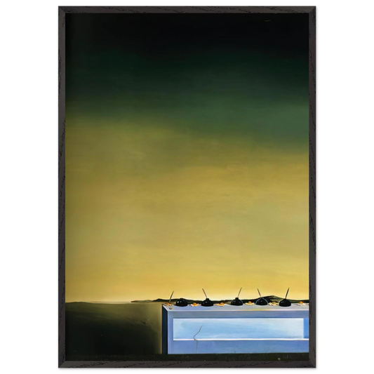 NOSTALGIA OF THE CANNIBAL 1932 - Salvador Dali 70x100 cm / 28x40 inches Framed Art Print – Black Wooden Frame