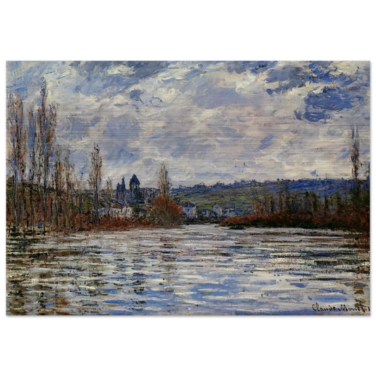 Flood of the Seine at Vetheuil - claude monet Brushed Aluminum Print - 70x100 cm / 28x40 inches | claude monet Aluminum Print | claude monet Prints