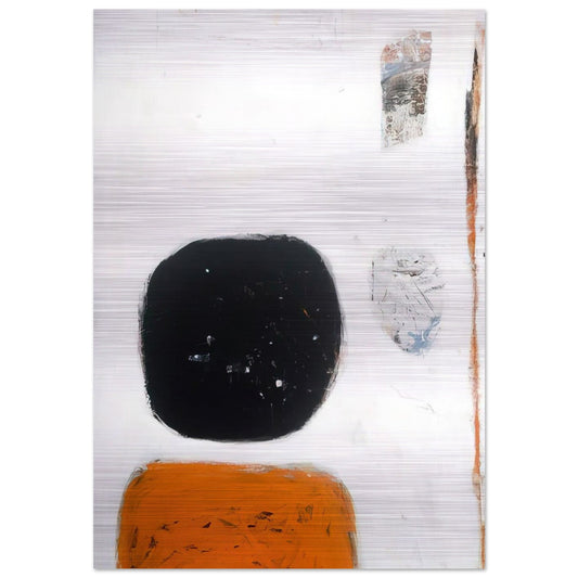 Orange, Black and White - 1960 - William Scott Brushed Aluminum Print - 70x100 cm / 28x40 inches | William Scott Aluminum Print | William Scott Prints