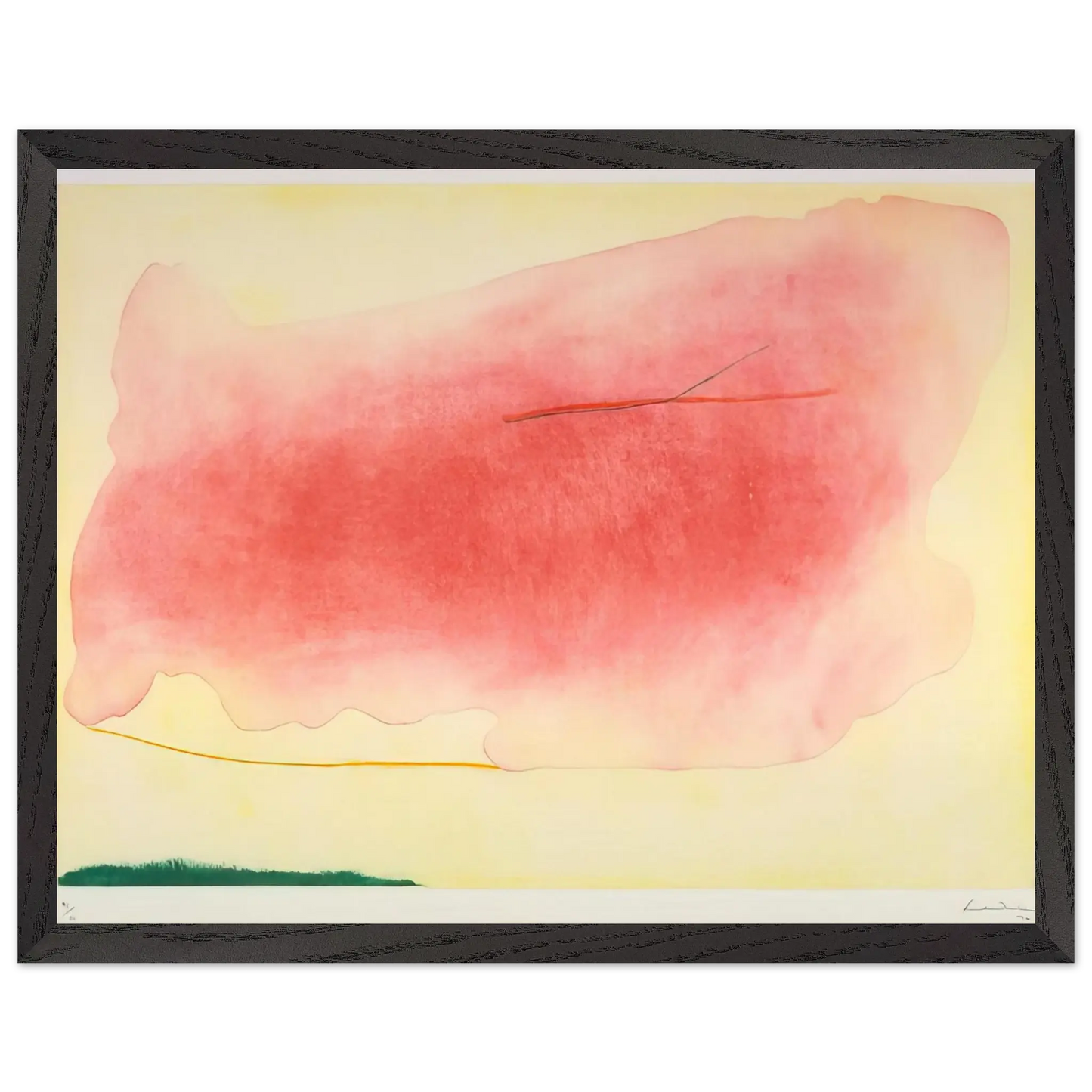 Helen Frankenthaler - Nepenthe - 1972 Wall art - 30x45 cm / 12x18 Inches - Premium Wooden Framed Poster With Fine Art Paper - Wood frame