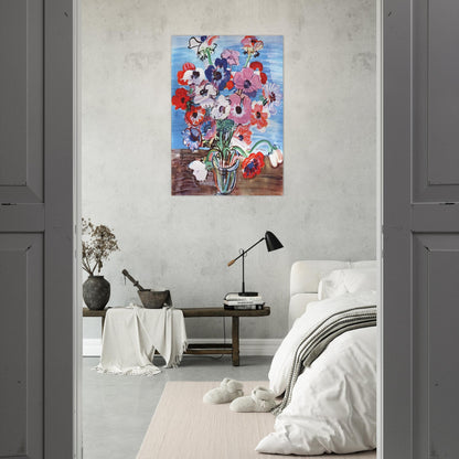 ANEMONES 1937 - Raoul Dufy Brushed Aluminum Print - 70x100 cm / 28x40 inches | Raoul Dufy Aluminum Print | Raoul Dufy Prints