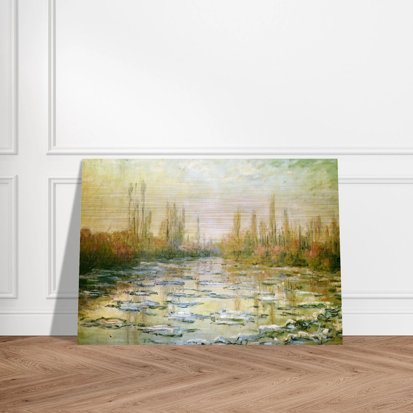 The Ice Floes - claude monet Brushed Aluminum Print - 70x100 cm / 28x40 inches | claude monet Aluminum Print | claude monet Prints