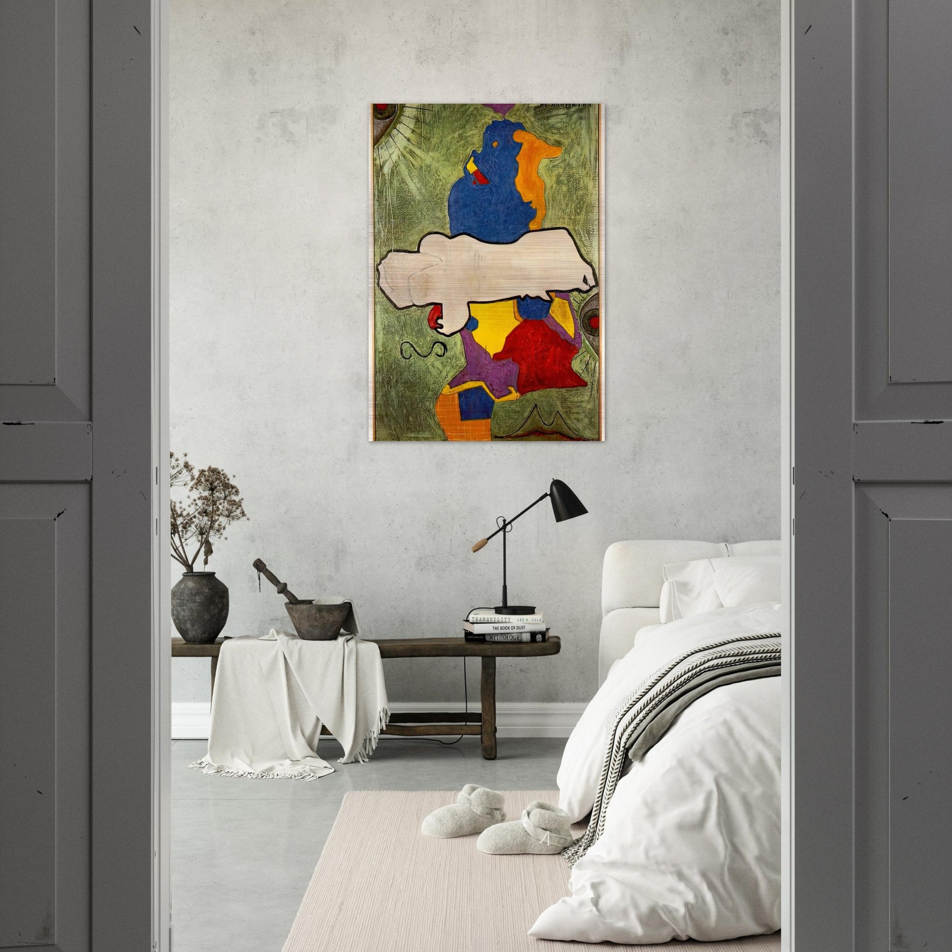 GREEN ANGEL - Jasper Johns Brushed Aluminum Print - 70x100 cm / 28x40 inches | Jasper Johns Aluminum Print | Jasper Johns Prints
