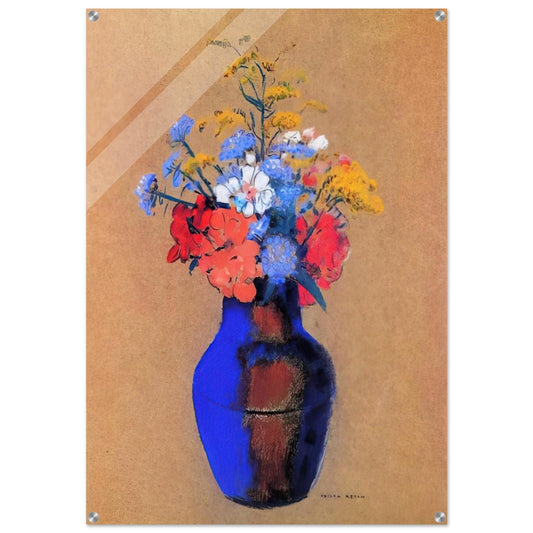 WILD FLOWERS IN A VASE - Odilon Redon Acrylic Print - 70x100 cm / 28x40″ inches