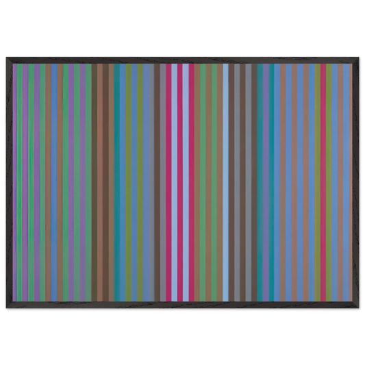 Bulletproof - 1969 - Gene Davis 70x100 cm / 28x40 inches Framed Art Print – Black Wooden Frame