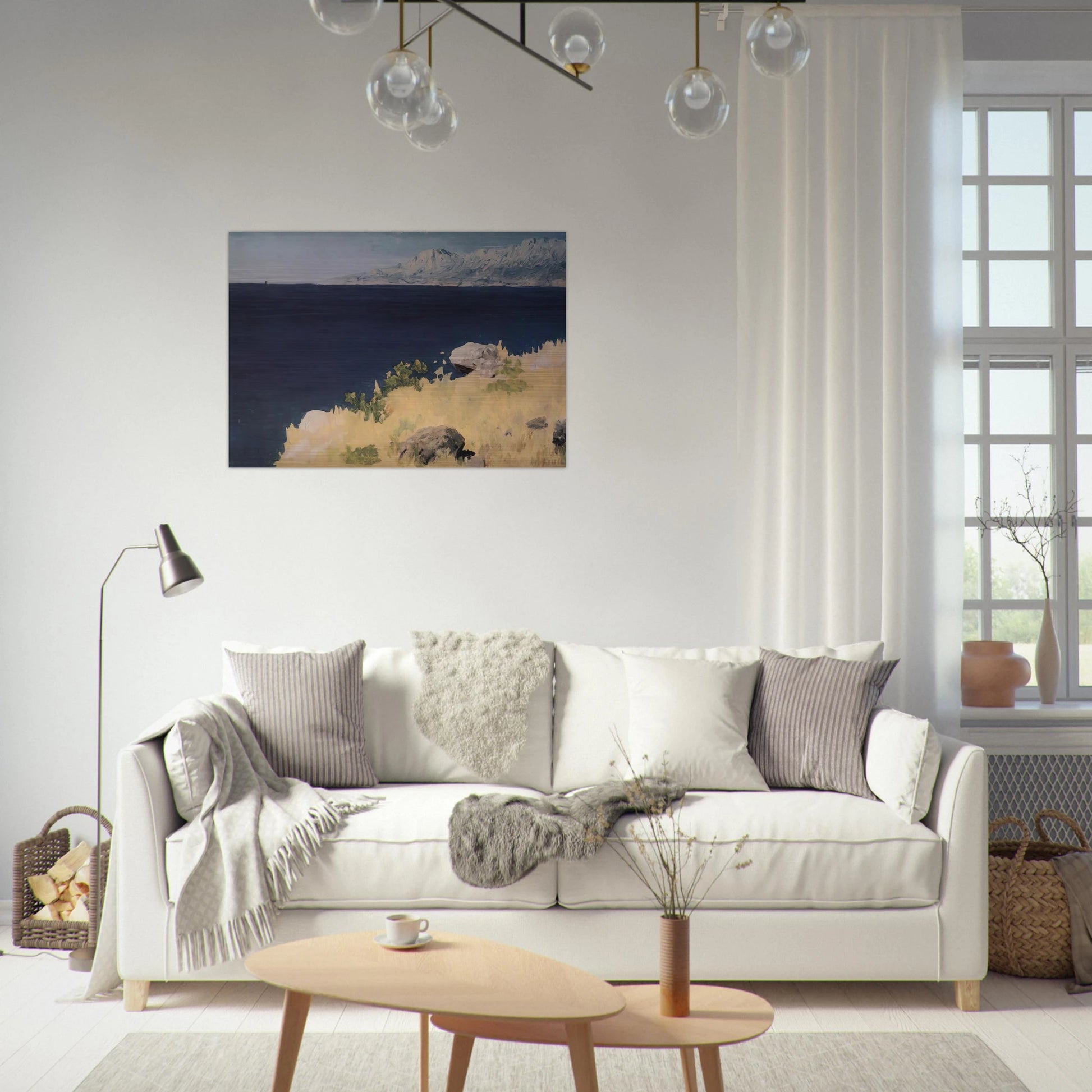 Sea coast. Crimea - Arkhyp Kuindzhi Brushed Aluminum Print - 70x100 cm / 28x40 inches | Arkhyp Kuindzhi Aluminum Print | Arkhyp Kuindzhi Prints
