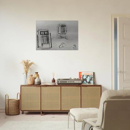 Barred Windows - Vincent van Gogh Brushed Aluminum Print - 70x100 cm / 28x40 inches | Vincent van Gogh Aluminum Print | Vincent van Gogh Prints