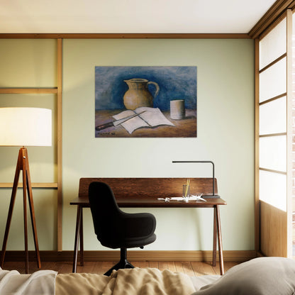 NATURA MORTA - Carlo Carra Brushed Aluminum Print - 70x100 cm / 28x40 inches | Carlo Carra Aluminum Print | Carlo Carra Prints