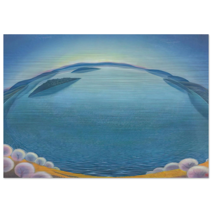Lago-alba - 1942 - Gerardo Dottori Brushed Aluminum Print - 70x100 cm / 28x40 inches | Gerardo Dottori Aluminum Print | Gerardo Dottori Prints