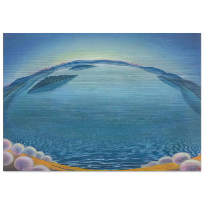 Lago-alba - 1942 - Gerardo Dottori Brushed Aluminum Print - 70x100 cm / 28x40 inches | Gerardo Dottori Aluminum Print | Gerardo Dottori Prints