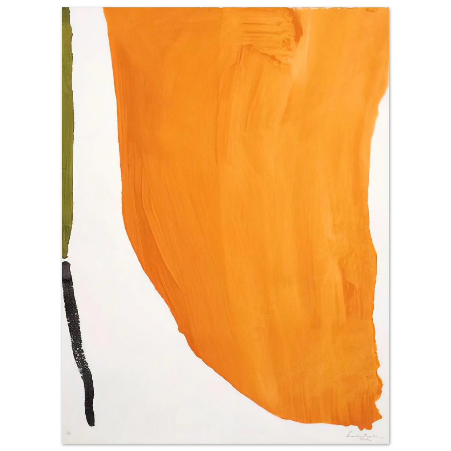 Helen Frankenthaler - Orange Downpour - 1970 Wall art - A1 (59.4 x 84.1  cm) - Fine Art Poster-canvas - -