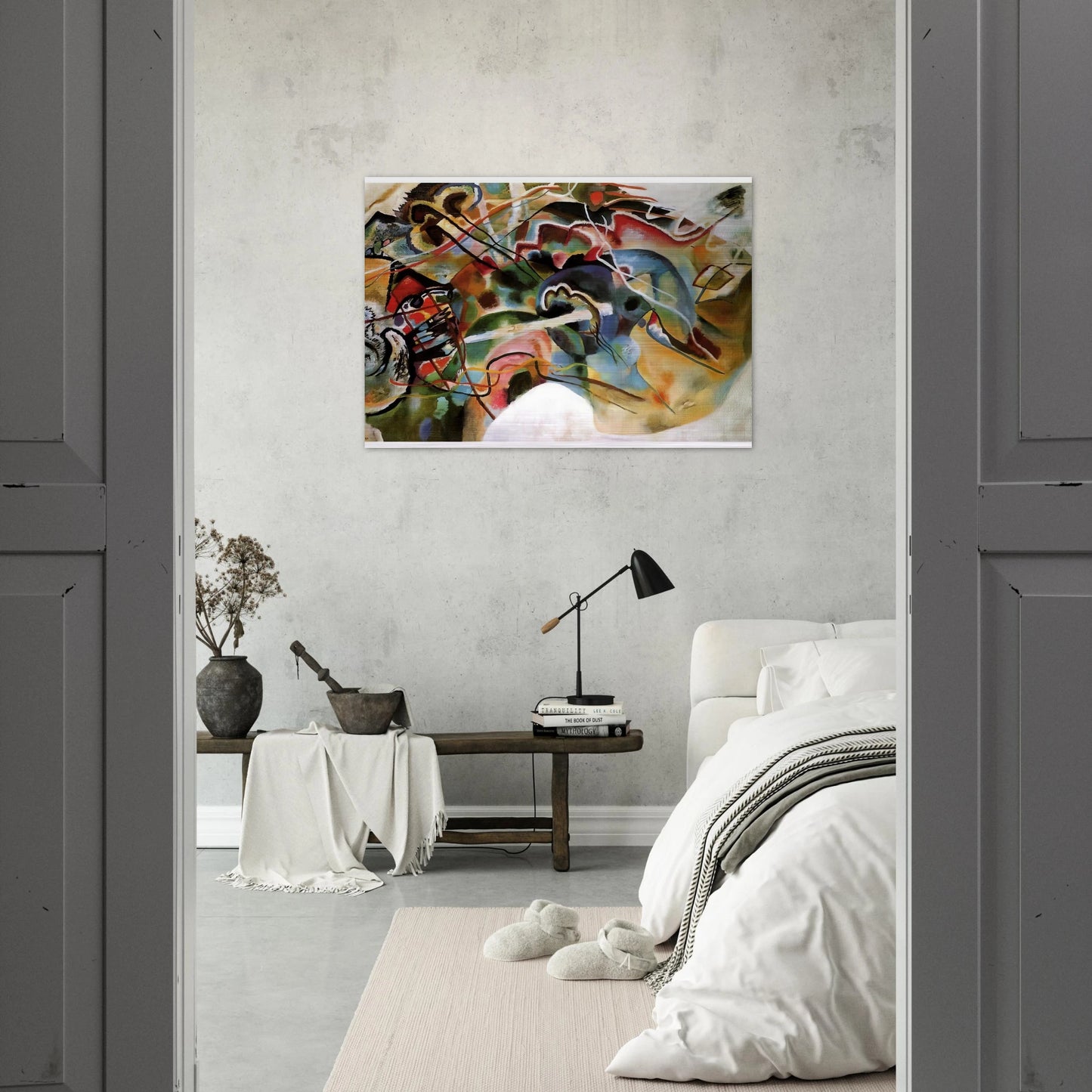 PICTURE WITH A WHITE BORDER 1913 - Wassily Kandinsky Brushed Aluminum Print - 70x100 cm / 28x40 inches | Wassily Kandinsky Aluminum Print | Wassily Kandinsky Prints