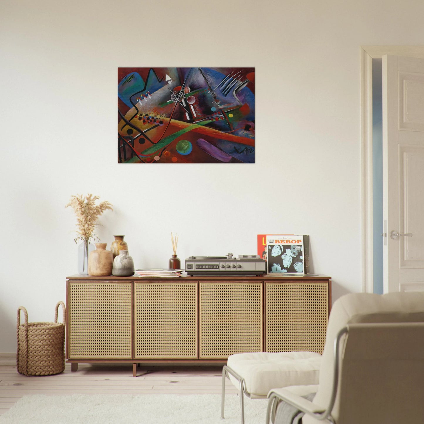 CON ROSO 1918 - Rudolf Bauer Brushed Aluminum Print - 70x100 cm / 28x40 inches | Rudolf Bauer Aluminum Print | Rudolf Bauer Prints
