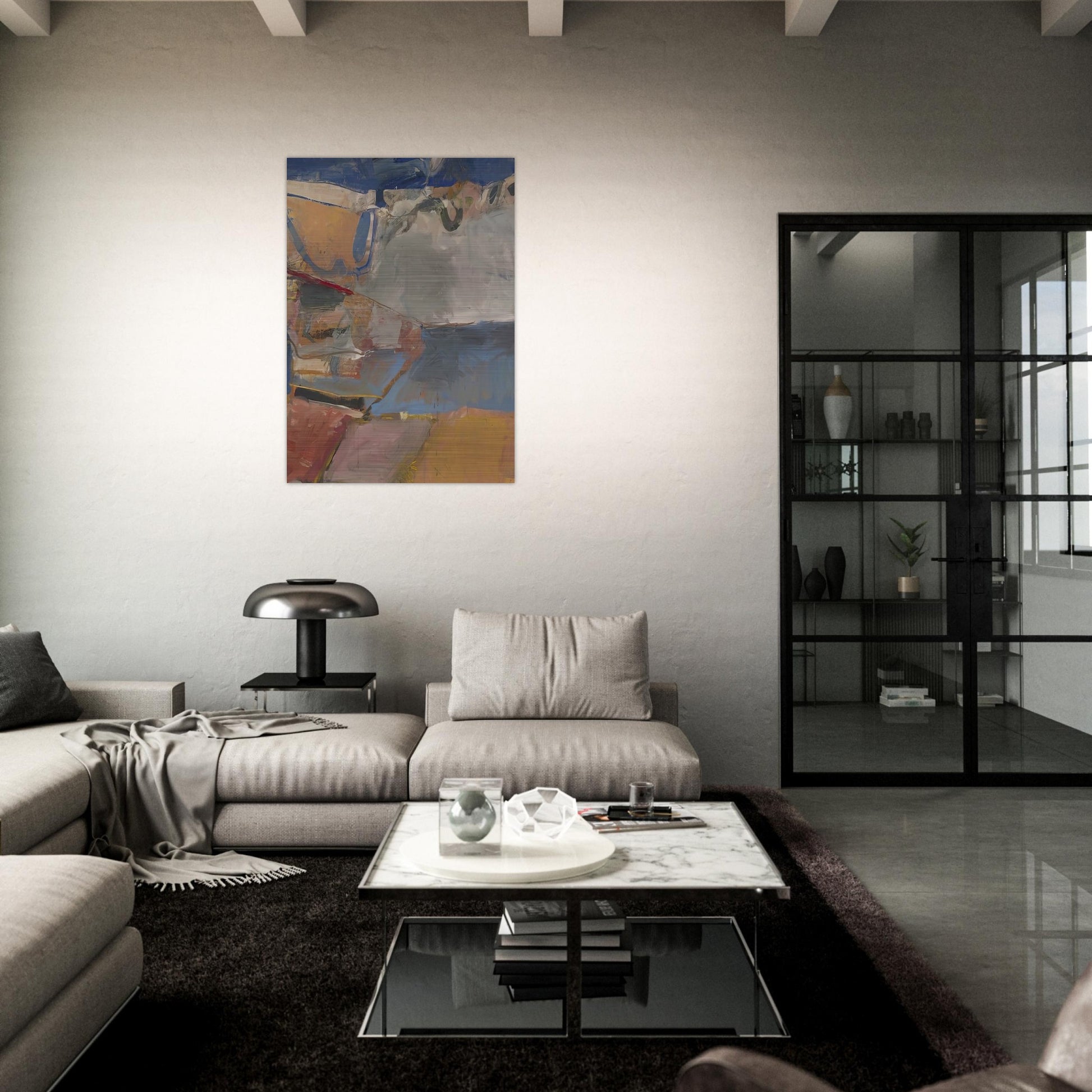 Berkeley #22 - Richard Diebenkorn Brushed Aluminum Print - 70x100 cm / 28x40 inches | Richard Diebenkorn Aluminum Print | Richard Diebenkorn Prints
