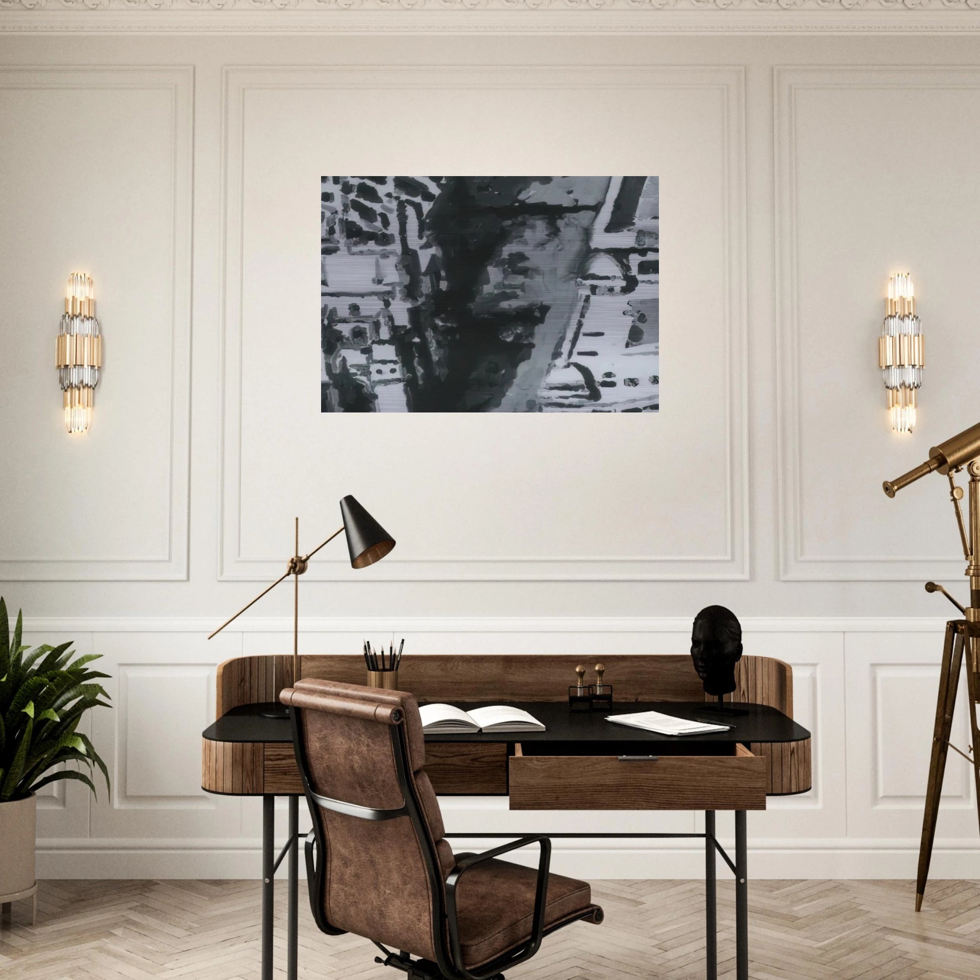 TOWNSCAPE M7 1968 - Gerhard Richter Brushed Aluminum Print - 70x100 cm / 28x40 inches | Gerhard Richter Aluminum Print | Gerhard Richter Prints
