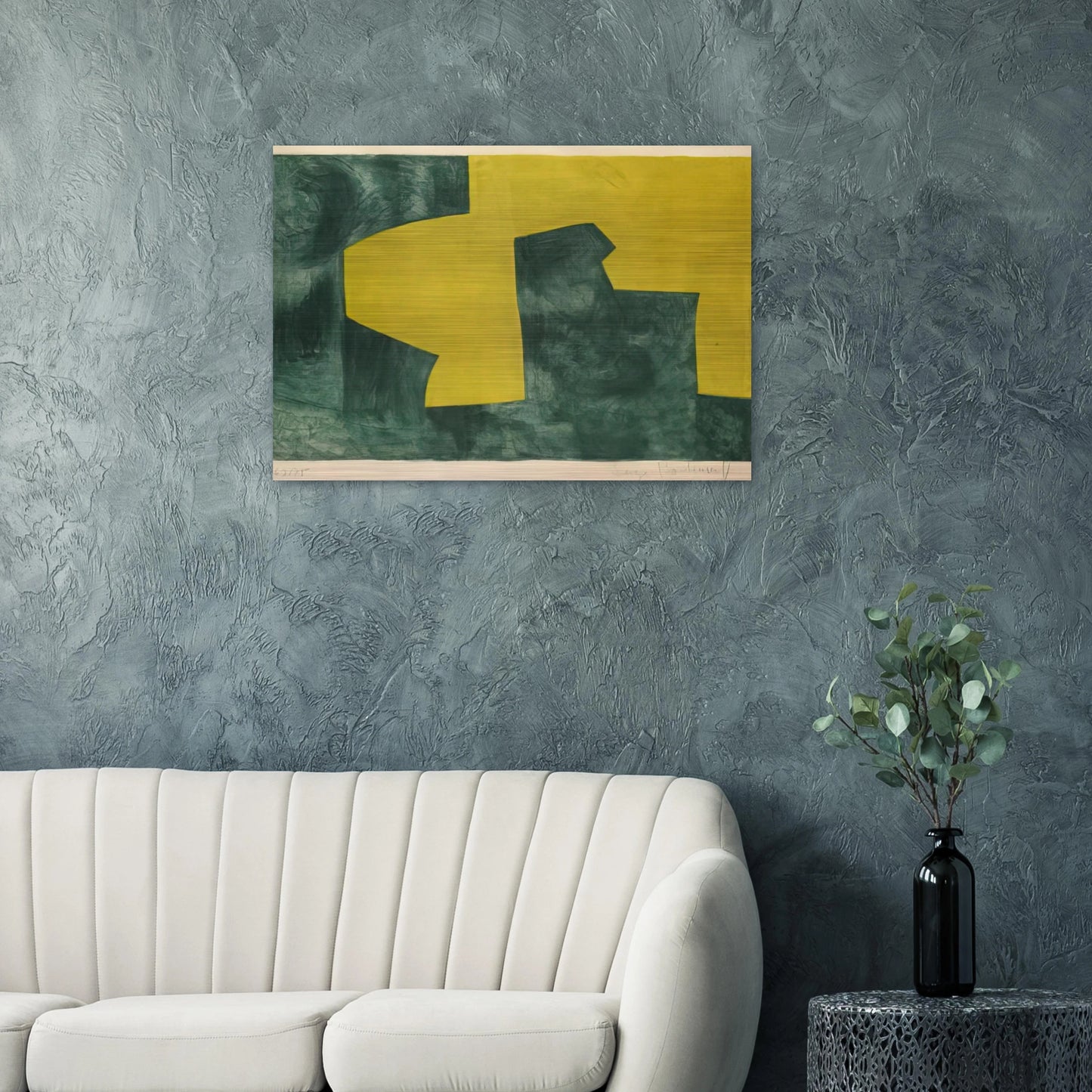Composition verte et jaune - 1966 - Serge Poliakoff Brushed Aluminum Print - 70x100 cm / 28x40 inches | Serge Poliakoff Aluminum Print | Serge Poliakoff Prints