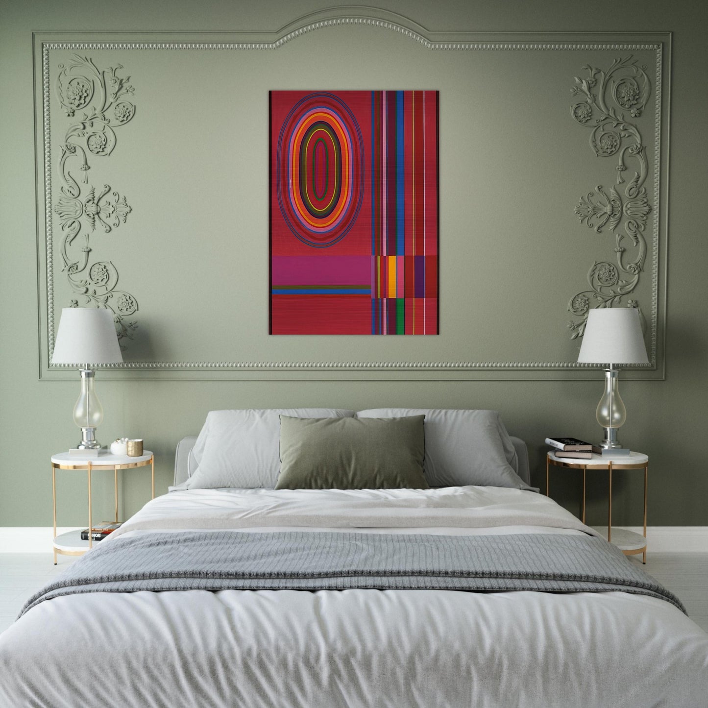 Red Rose - 1966 - John Ferren Brushed Aluminum Print - 70x100 cm / 28x40 inches | John Ferren Aluminum Print | John Ferren Prints