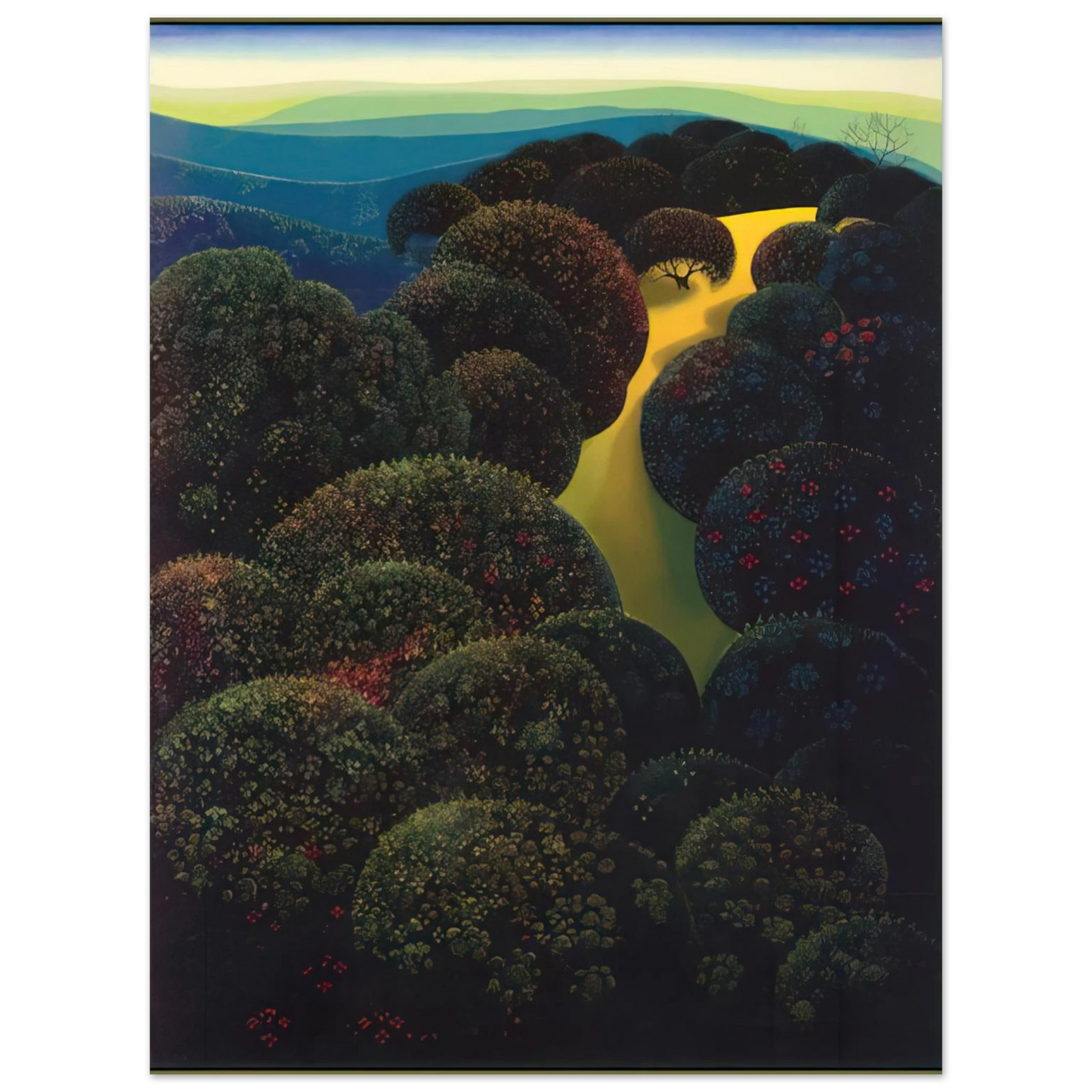 Eyvind Earle - Hidden Pasture  75x100 cm / 30x40inches Fine Art Poster